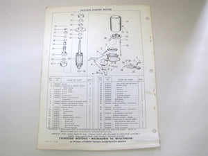 1960 Evinrude 3043 Fastwin Electric Start Kit Parts List Manual 2nd Edit - Used