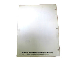 1961 Evinrude Fastwin 18HP 15034 15035 Parts Catalog/List - Used