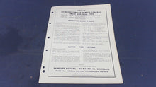 1961 Evinrude 2680 Simplex Remote Control Parts List - Used