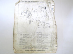 1961 Evinrude 2519 Generator Kit Parts List Manual - Used