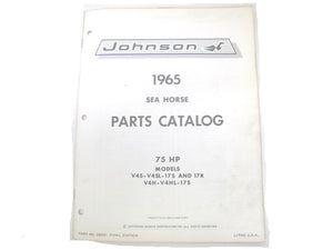 1965 Johnson 75hp V4S V4SL 17S 17R Parts Catalog