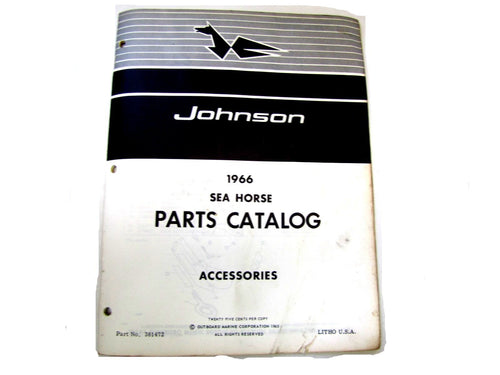 1966 Johnson Sea Horse Accessories Parts Catalog/List Used