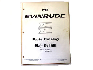 1962 Evinrude 35028 35029 Big Twin 40HP Parts Catalog/List Used