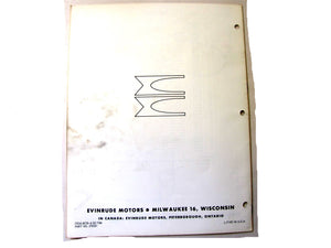 1962 Evinrude 35028 35029 Big Twin 40HP Parts Catalog/List Used