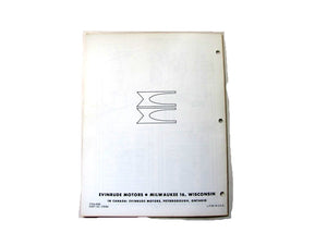 1962 Evinrude 50528B 50529B Starflite 75HP Parts List/Catalog Used