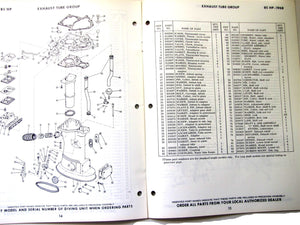 1968 Evinrude 85852A 85853A Speedifour 85HP PARTS Catalog Used