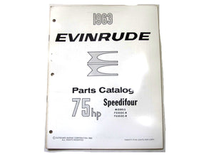 1963 Evinrude 75352C 75353C Speedifour 75HP Parts Catalog/List Used