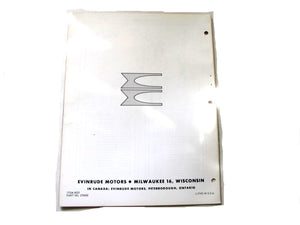 1963 Evinrude 75352C 75353C Speedifour 75HP Parts Catalog/List Used