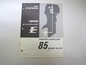 1969 Evinrude 85hp Starflite 65993M Parts Catalog - Used