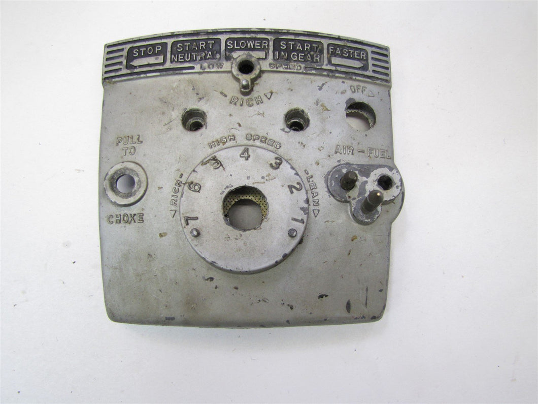 Johnson Evinrude OMC 276939 Carburetor Control Panel - Used