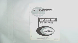 1967 Evinrude Snowmobile Parts Catalog Skeeter Models E1570 E2070 E2075