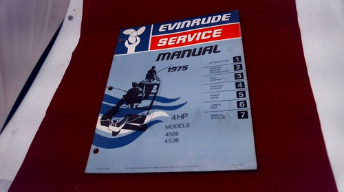 1975 Evinrude Service Manual 4506 4536 4hp - Used