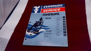 1975 Evinrude 75hp Service Manual 75542 75543 - Used