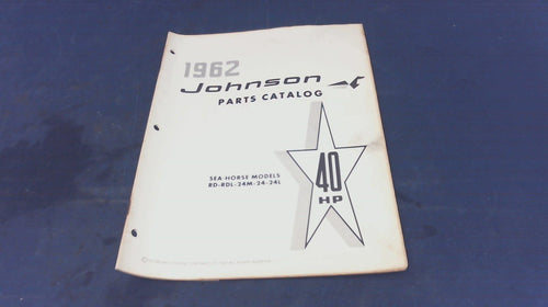 1962 Johnson 378825 Sea Horse 40hp Parts Catalog Models RD-RDL-24M-24-24L - Used