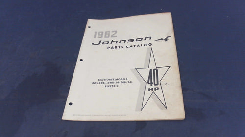 1962 Johnson 378826 40hp Sea Horse Parts Catalog Electric - Used