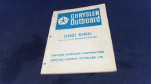 1972 Chrysler OB 976 Outboard Service Manual 3.5 & 3.6 Hp - Used