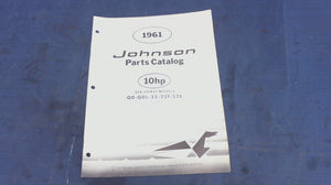 1961 Johnson 10HP QD-22 QDL-22 QD-22F QDL-22F QD-22S QDL-22S Parts Catalog Used