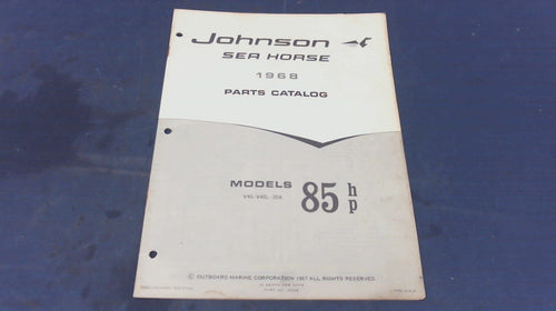 1968 Johnson 383048 Sea Horse 85hp Parts Catalog Models V4S-V4SL-20A - Used