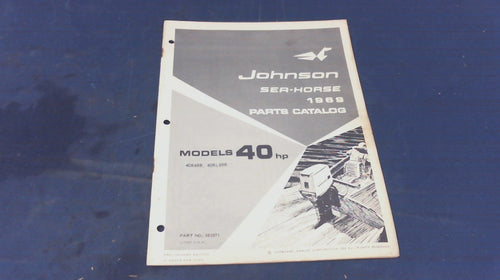 1969 Johnson 383871 Sea Horse 40hp Parts Catalog Models 40R69R, 40RL69R - Used