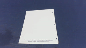 1959 Evinrude 2943 Single Lever Remote Control Parts Catalog - 1st Edition