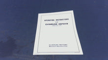 Evinrude 201492 Operating Instructions for Zephyr Models 4387-4379 New Old Stock