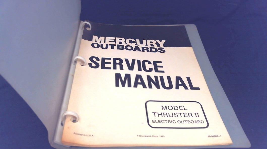 1983 Mercury 99987 1 Service Manual Model Thruster II Electric Outboard - Used