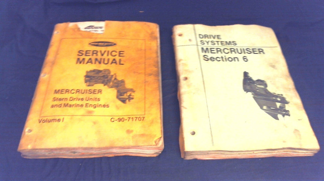 Mercruiser 71707 Service Manuals Sterndrive Units & Marine Engines 2pc Set Used