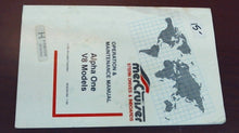 1994 Mercruiser 821051950 Operation/Maintenance Manual Alpha One V8 Models Used