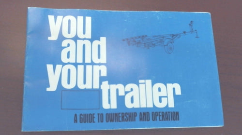 National Marine Manufacturers Trailer Owner/Operation Manual - Used
