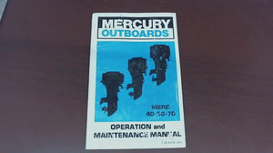 1968 Mercury 40/50/70 Operation/Maintenance Manual 85246 - Used