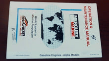1996 Mercruiser Operation/Maintenance Manual Gasoline Engine Alpha Models - Used