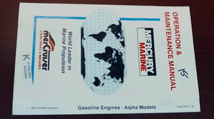 1996 Mercruiser Operation/Maintenance Manual Gasoline Engine Alpha Models - Used
