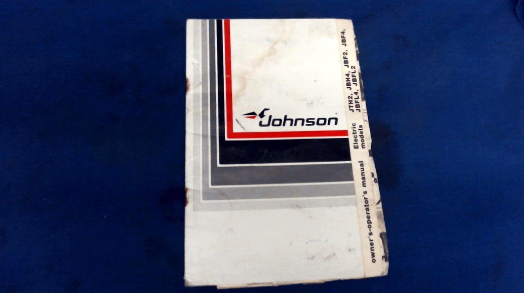 1985 Johnson Owners Manual Electric Models JTH2 JBH4 JBF2 JBF4 JBFL4 JBFL2
