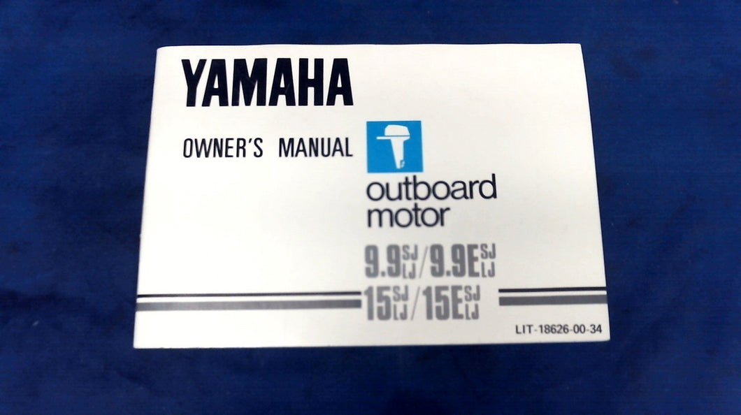 85 Yamaha Owners Manual 9.9 SJ/LJ 9.9E SJ/LJ 15 SJ/LJ 15E SJ/LJ LIT-18626-00-34