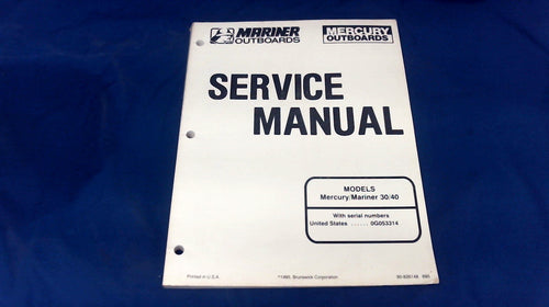 1995 Mercury/Mariner 826148 Service Manual Models 30 40