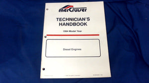 1994 Mercruiser 806536940 Technicians Handbook Diesel Engines