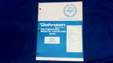 1972 Johnson Sea-Horse 386230 125hp Parts Catalog Models 125ESL72R - Used