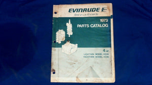 1973 Evinrude 279577 4hp Parts Catalog Lightwin Model 4306 Yachtwin 4336 - Used