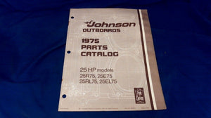 USED 1975 JOHNSON 387016 PARTS CATALOG 25HP MODELS 25R75 25E75 25RL75 25EL75