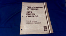 USED 1975 JOHNSON 387119 PARTS CATALOG 75HP MODELS 75ESR75 75ESLR75