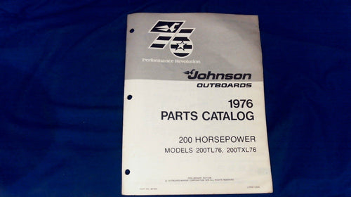 1976 200hp Johnson 200TL76 200TXL76 Parts Catalog