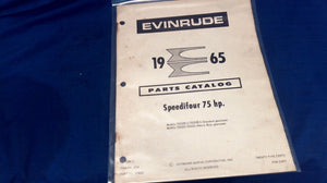 1965 Evinrude Speedifour 75HP 75552R/S 75553R/S 75532S 75533S Parts Catalog