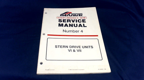 1996 Mercruiser Service Manual # 4 Stern Drive Units Vl & Vll - Used