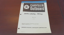 1980 Chrysler Outboard 55 H.P. 559H0N 559H1N 559B1N Parts Catalog - Used