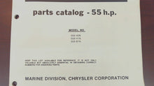 1980 Chrysler Outboard 55 H.P. 559H0N 559H1N 559B1N Parts Catalog - Used