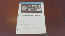 1981 Chrysler Outboard 85 H.P. 850H1C 856H1J 856B1J 856B1D Parts Catalog - Used