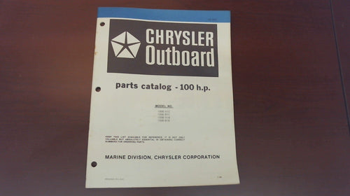 1981 Chrysler 100 H.P. 1006H1C 1006B1J 1008H1B 1008B1B Parts Catalog - Used