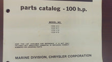 1981 Chrysler 100 H.P. 1006H1C 1006B1J 1008H1B 1008B1B Parts Catalog - Used