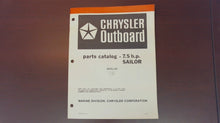 1981 Chrysler Outboard 7.5 H.P. Sailor 71 H2C 71 B2C Parts Catalog - Used