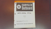 1981 Chrysler Outboard 25 H.P. 252 H1E 252 H2F 252 B2F Parts Catalog - Used